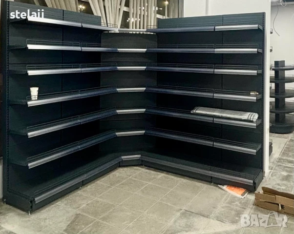 Крайстенни стелажи с ъгъл (ъглов стелаж), метални стелажи, оборудване, снимка 15 - Стелажи и щандове - 49451038