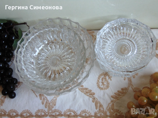 Лот кристал, снимка 4 - Чинии - 52262082