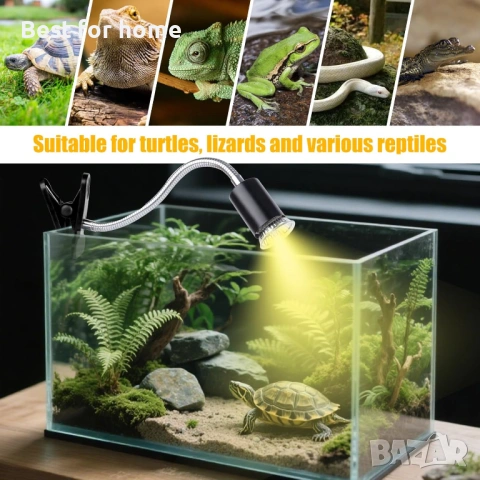 Лампа за греене  за терариум- UVA UVB нагревателни крушки , снимка 7 - Терариуми и оборудване - 53233586