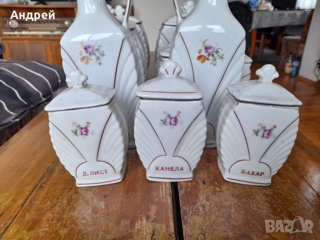 Стар порцеланов комплект за подправки, снимка 2 - Други ценни предмети - 54294623