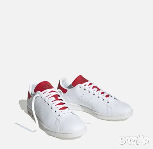 НАМАЛЕНИЕ !!!  Кецове Adidas Stan Smith White/Red ID1979, снимка 3 - Кецове - 48202616