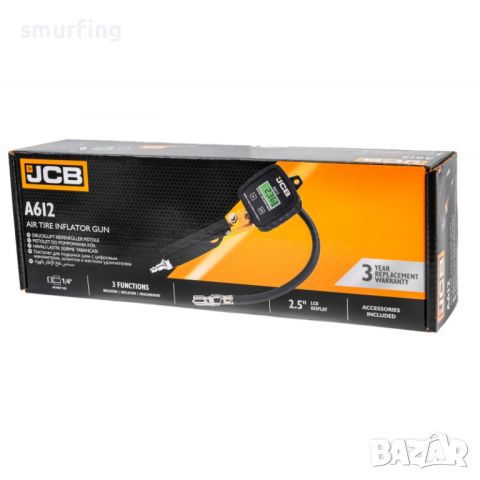 Пистолет за помпене на гуми с дигитален манометър LCD дисплей 0-14BAR JCB, снимка 10 - Аксесоари и консумативи - 45821690