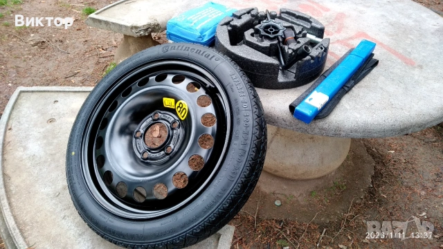 Резервна гума-Патерица за Опел Астра-J пълен комплект! Нова!, снимка 2 - Гуми и джанти - 53064070