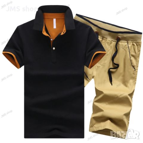 Мъжки летен комплект от две части, къси панталони и риза, 9цвята , снимка 2 - Други - 45266422