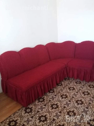 Калъф за кухненски ъглов диван без подлакътници , снимка 6 - Покривки за легло - 38025850