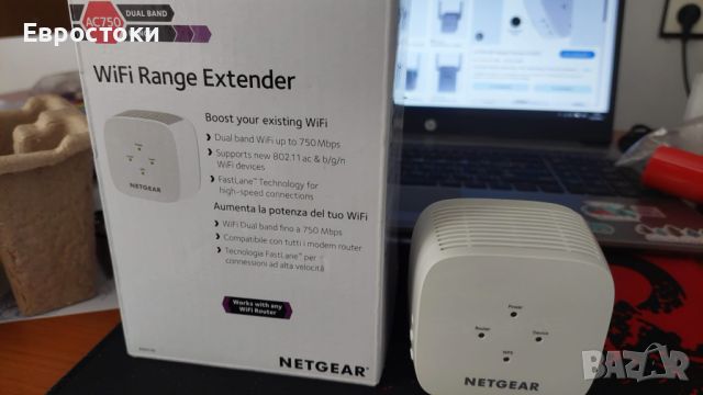 AC750 WiFi Range Extender (EX3110)  Двубандов WiFi удължител за обхват, 750Mbps, щепсел, външна анте, снимка 6 - Мрежови адаптери - 46230519