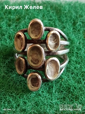 Винтидж стил арт сребърен пръстен майсторска изработка 54208, снимка 2 - Пръстени - 53762879