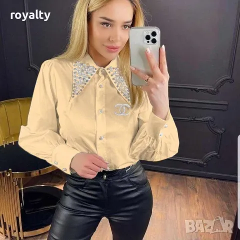 Ch🅰️nel дамска риза с орнаменти 