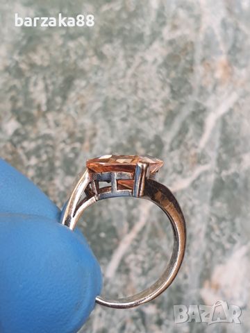 Красив сребърен пръстен с Циркони, снимка 4 - Пръстени - 45300606