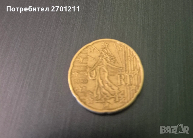 Монети 1 франк различни години, снимка 5 - Нумизматика и бонистика - 53641834