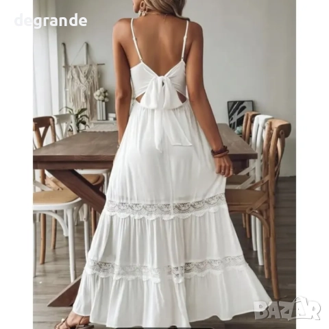 Бяла дамска лятна рокля, снимка 2 - Рокли - 51438582