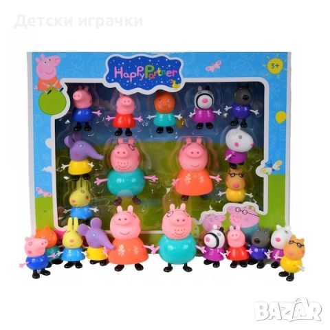 Пепа пиг фигурки комплект от 14 броя, Peppa Pig, Семейство, снимка 3 - Фигурки - 52784611