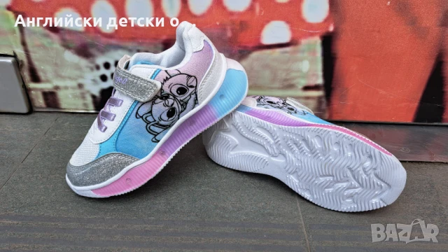Английски светещи детски оригинални маратонки Stitch , снимка 5 - Детски маратонки - 50464618