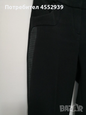 Спортно-елегантен черен панталони , снимка 3 - Панталони - 51925909