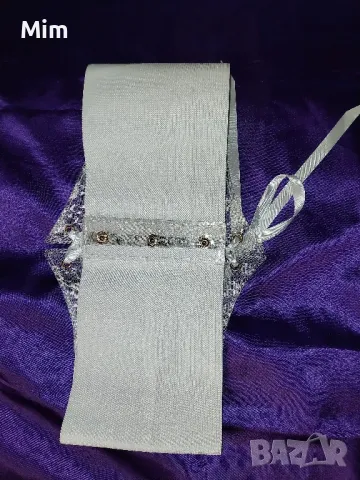 Бял ,широк,еластичен колан с дантела , снимка 3 - Колани - 50263027