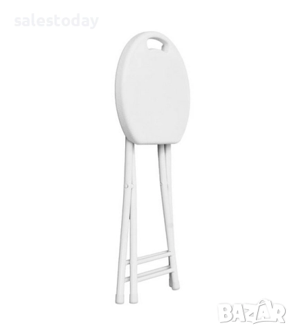 Табуретка сгъваема, бял цвят, снимка 2 - Столове - 52037620