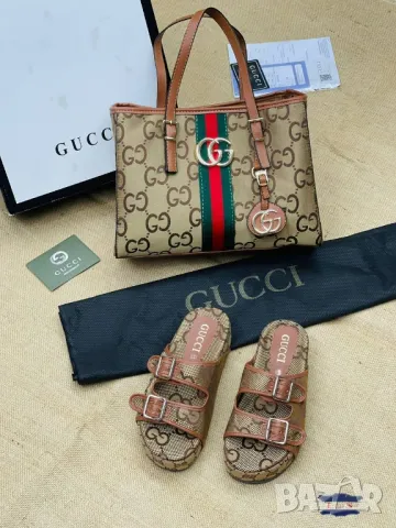 дамски чехли и чанта gucci , снимка 17 - Чанти - 46913760