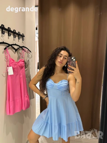 Сладка синя Рокля💐 Размери Хс С М Цена 49 лева🏷️, снимка 3 - Рокли - 51328318