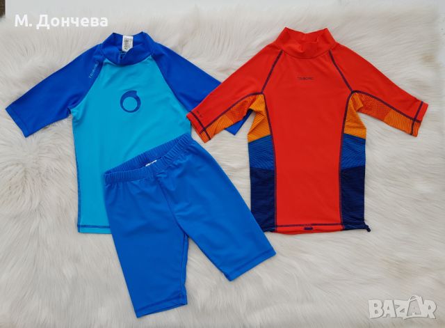 Плажни блузи UPF 50+ и бански за момче 7-8 години, снимка 14 - Детско бельо и бански  - 45694782