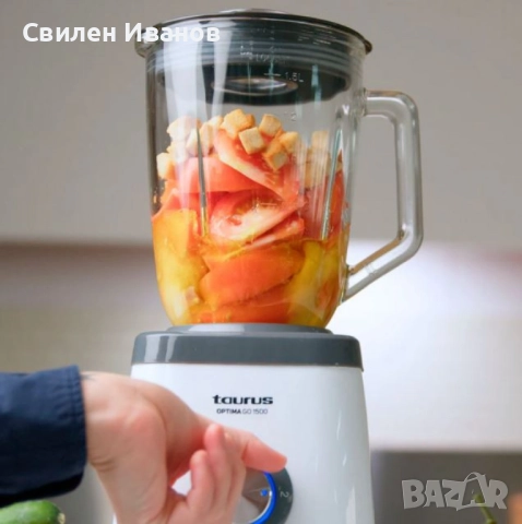 Блендер Taurus Optima Go 1500 – 1500W, 1.5L стъклена кана, преносим шейкър 500 мл, Turbo, снимка 9 - Блендери - 51531799