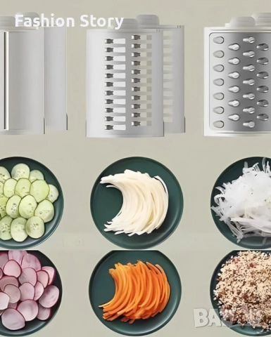 Мултифункционална електрическа резачка-ренде за зеленчуци, снимка 5 - Аксесоари за кухня - 52468457