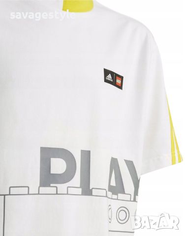 Детска тениска ADIDAS x Classic Lego Tee White/Yellow, снимка 5 - Детски тениски и потници - 46215492