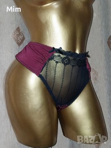 hunkemoller 48/50 Бикина бордо с черна дантела , снимка 4 - Бельо - 46357393