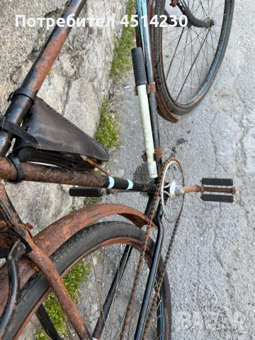Винтидж градски велосипед с пружинна кожена седалка за реставрация, снимка 12 - Други ценни предмети - 53863188