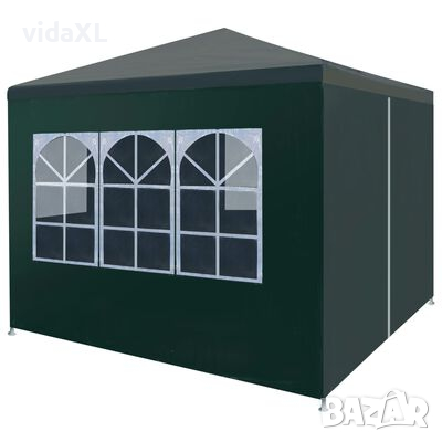vidaXL Парти шатра, 3х3 м, зелена（SKU:45099, снимка 1 - Градински мебели, декорация  - 44966261