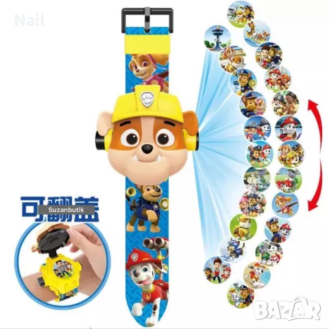 Детски Часовник с прожектор с различни супер герои Спайдърмен, Батман, Елза, снимка 13 - Детски - 38000866