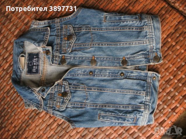 Дънков елек без ръкав - оригинален Denim Jeans, снимка 3 - Детски якета и елеци - 45658891