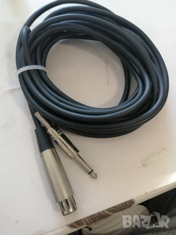 Аудиокабел 6 метра 6.35мм към XLR F