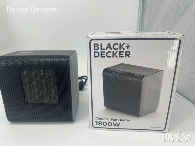 Вентилаторна печка с керамичен нагревател Black+Decker BXSH1800E, 1800w