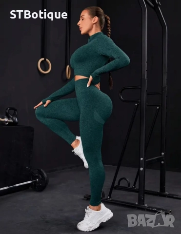 💕Безшевен спортен комплект с цип – Елегантен, удобен и модерен!💕, снимка 6 - Спортни екипи - 51952047