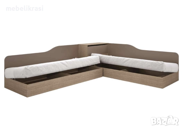 Ъглови легла  с ракла-Сити 2001.В  няколко цвята!Налични., снимка 5 - Спални и легла - 47376381