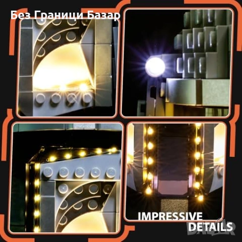 Нов комплект Премиум LED осветление за Lego 75328 Мандалорианска каска, снимка 6 - Други - 54202771