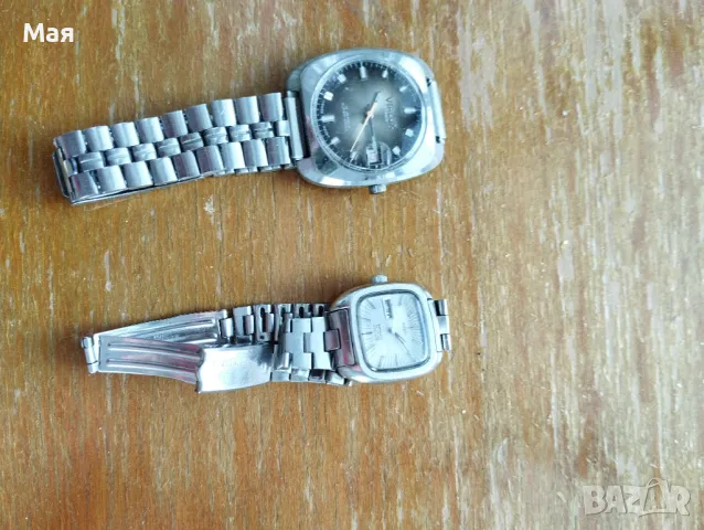 Винтидж часовници - стар рядък механичен швейцарски часовник VIALUX SUPER и SEIKO AUTOMATIC, снимка 5 - Антикварни и старинни предмети - 50370794