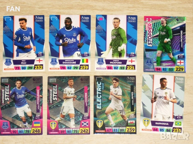 78 бр. футболни карти Панини от Висшата английска лига 2023 PANINI PREMIER LEAGUE ADRENALYN XL, снимка 4 - Футбол - 53401643