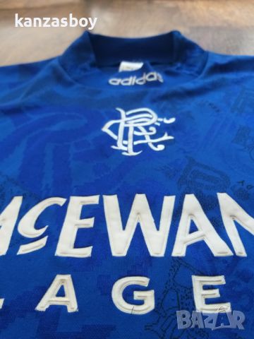 ADIDAS VINTAGE GLASGOW RANGERS SCOTTISH 1994/1996 HOME - ретро футболна тениска Л, снимка 9 - Тениски - 46813616