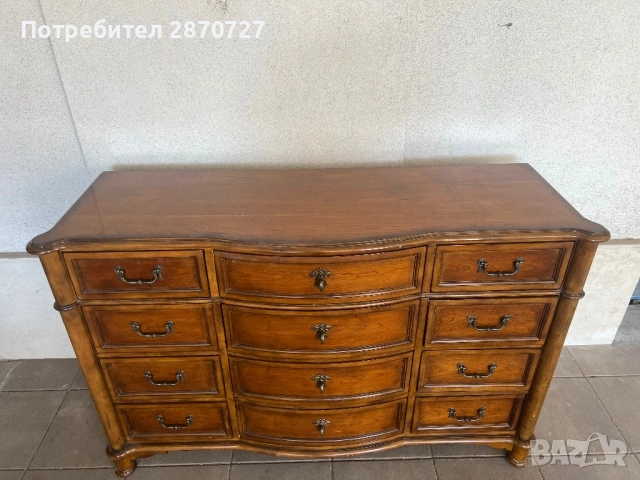 Скрин от масив златен дъб DREXEL HERITAGE, снимка 7 - Скринове - 54263377