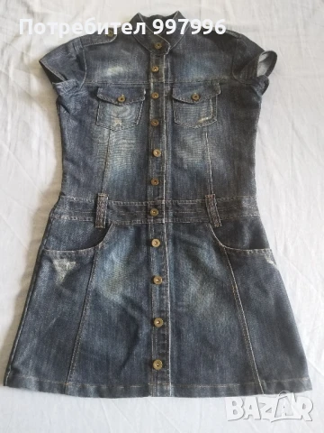 дънкова рокля- ХЛ размер, снимка 8 - Рокли - 50987560