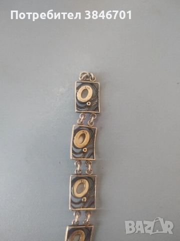 сребърна гривна с лунен камък , снимка 2 - Гривни - 53043590