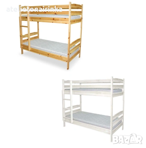 Двуетажно легло масив 82/ 190 см 