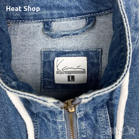 Дамско яке Karl Kani Vintage Cropped Denim Jean Jacket, снимка 6 - Якета - 53793164