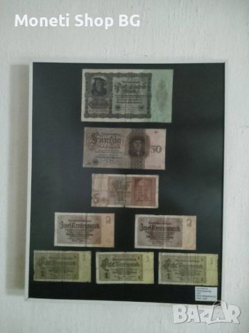 Пано с 8 стари  банкноти от Германия, снимка 5 - Нумизматика и бонистика - 46463503