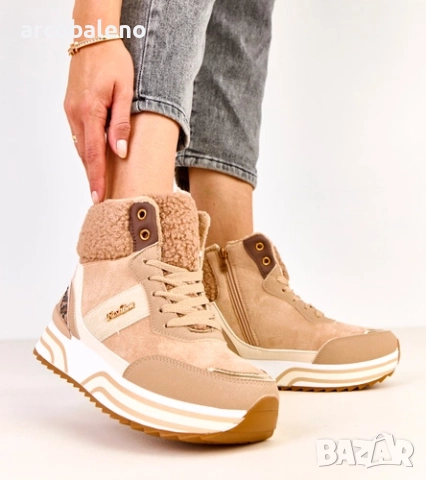 Дамски високи маратонки с подплата от Mirasen, 4цвята , снимка 7 - Маратонки - 52024364