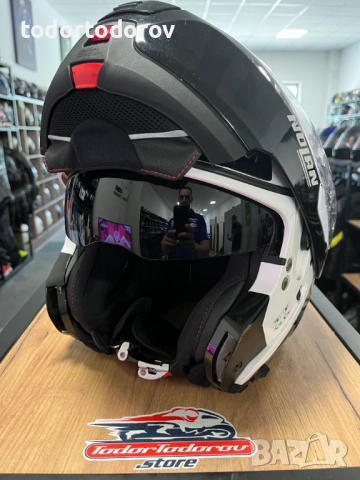 Отваряема мото каска NOLAN N100.5 ,размер L 59-60 см. вградени очила,, снимка 3 - Аксесоари и консумативи - 51923796