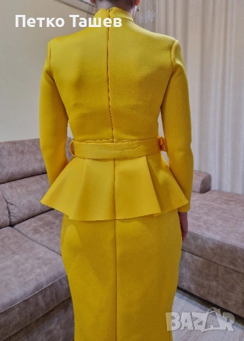 Ефектна рокля с пеплум и колан, снимка 8 - Рокли - 53818035