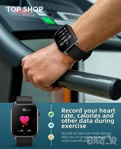 SOUYIE Смарт Часовник - Здраве, Спорт, Bluetooth Обаждания, снимка 7 - Смарт гривни - 49657576