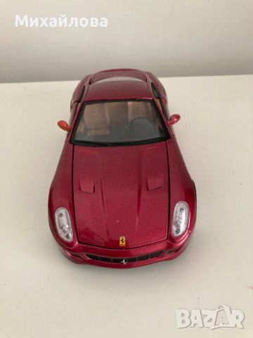 Колекционерска кола Ferrari 599 GTB Fiorano, мащаб 1:24, снимка 7 - Колекции - 46633752